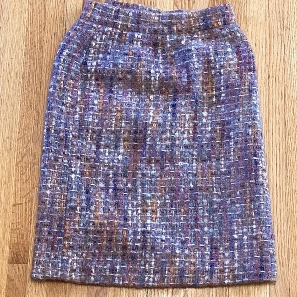 Vintage multicoloured mohair pencil skirt